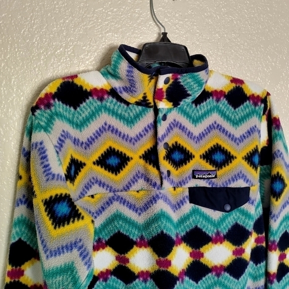 PATAGONIA Synchilla SNAP-T Fleece PULLOVER Aztec TIMBER TWIST Chevron sz M - Picture 6 of 6